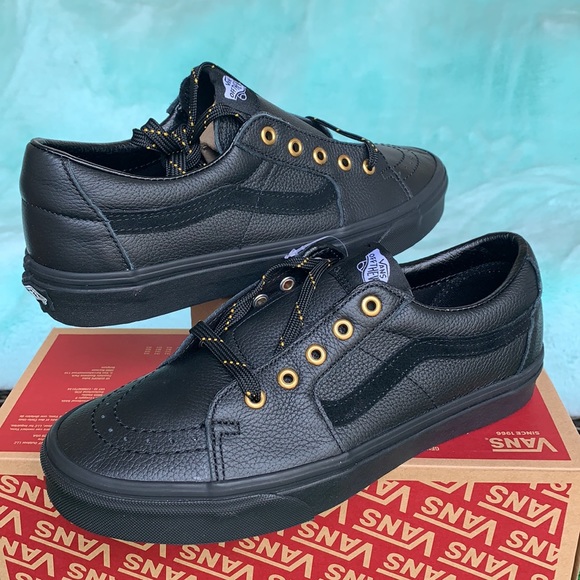 Vans Shoes Vans Sk8low Leather Black Wmns Poshmark